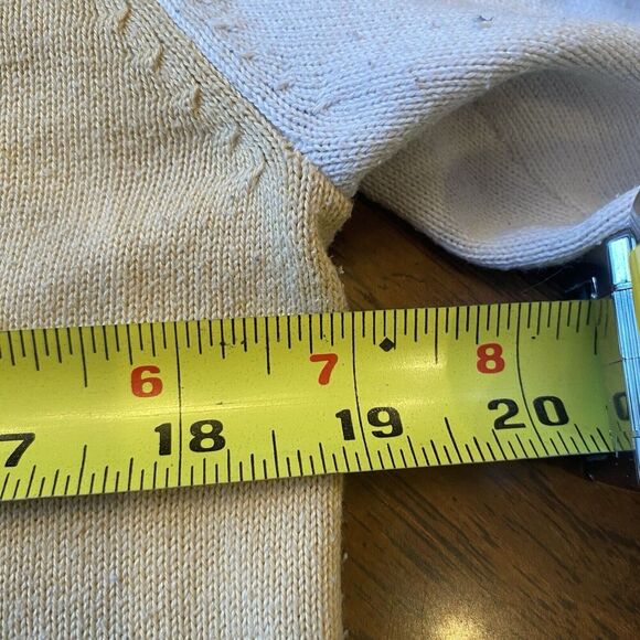 VTG 80s 90s Bob Mackie Wearable Art Embroidered Knit Sweater SZ L Beige Bird - Picture 5 of 7